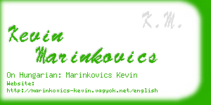 kevin marinkovics business card